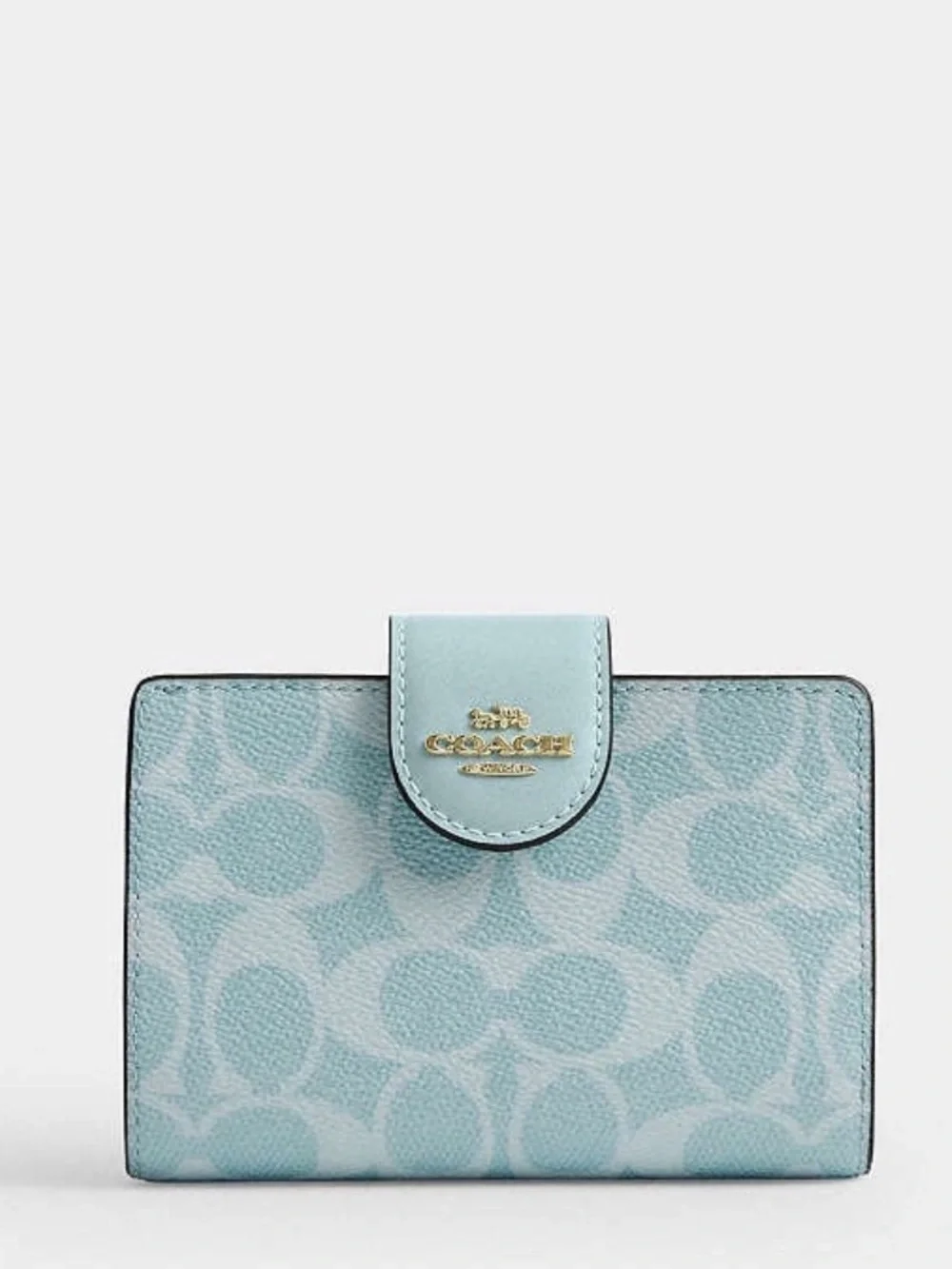 NWT Coach Medium Corner Zip Wallet In Signature Canvas CW786🎀